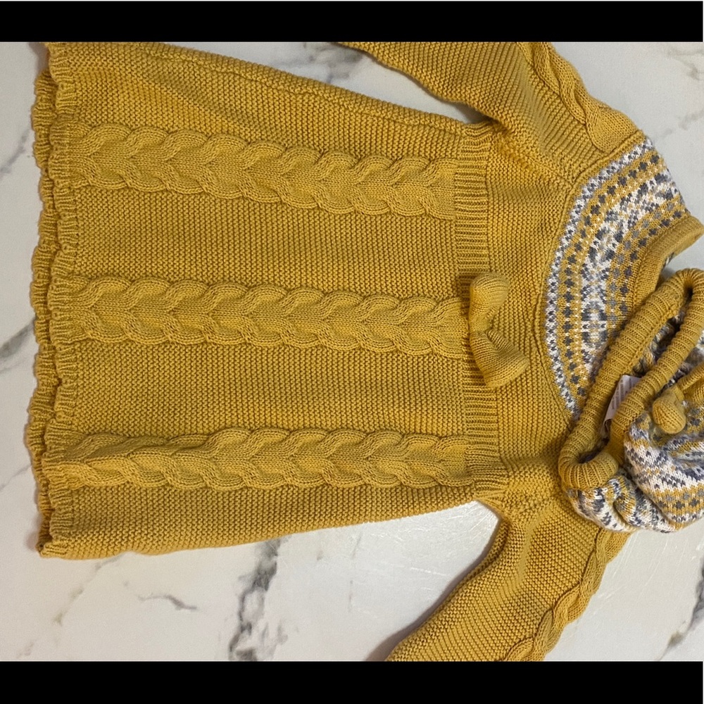 Knitted baby dress and hat!
